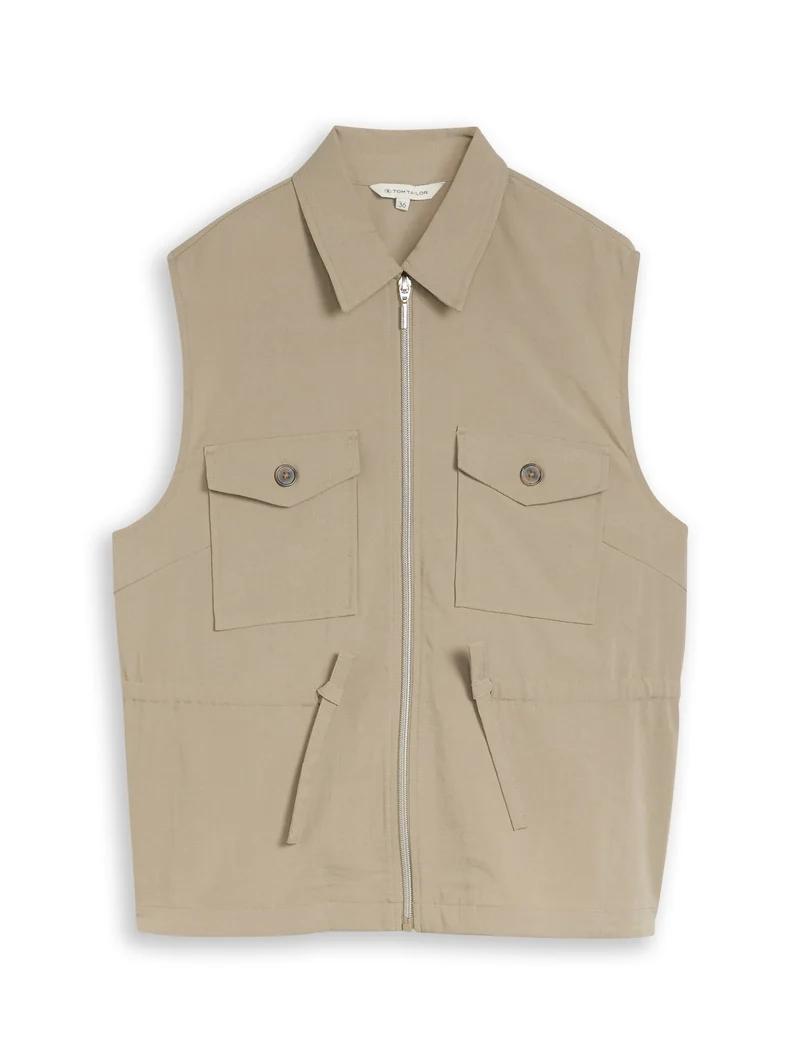 blazer fluent vest, Silver Olive