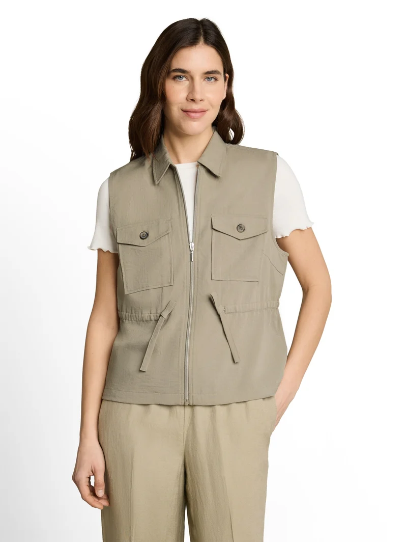 blazer fluent vest, Silver Olive