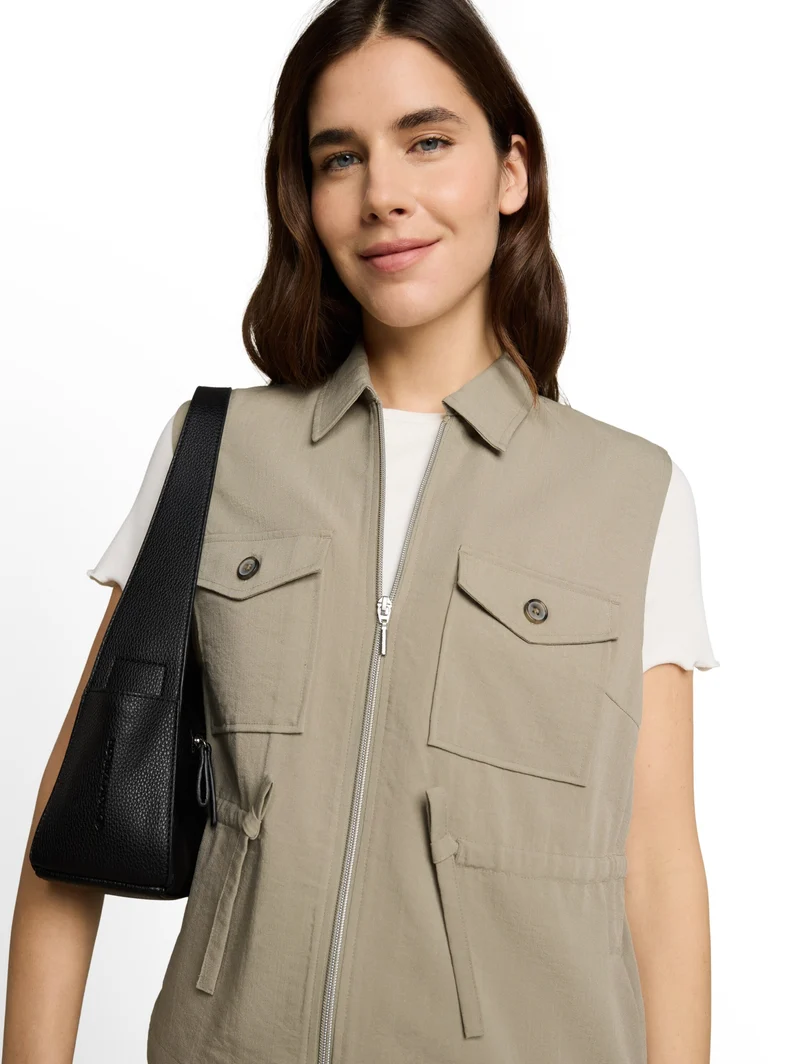 blazer fluent vest, Silver Olive