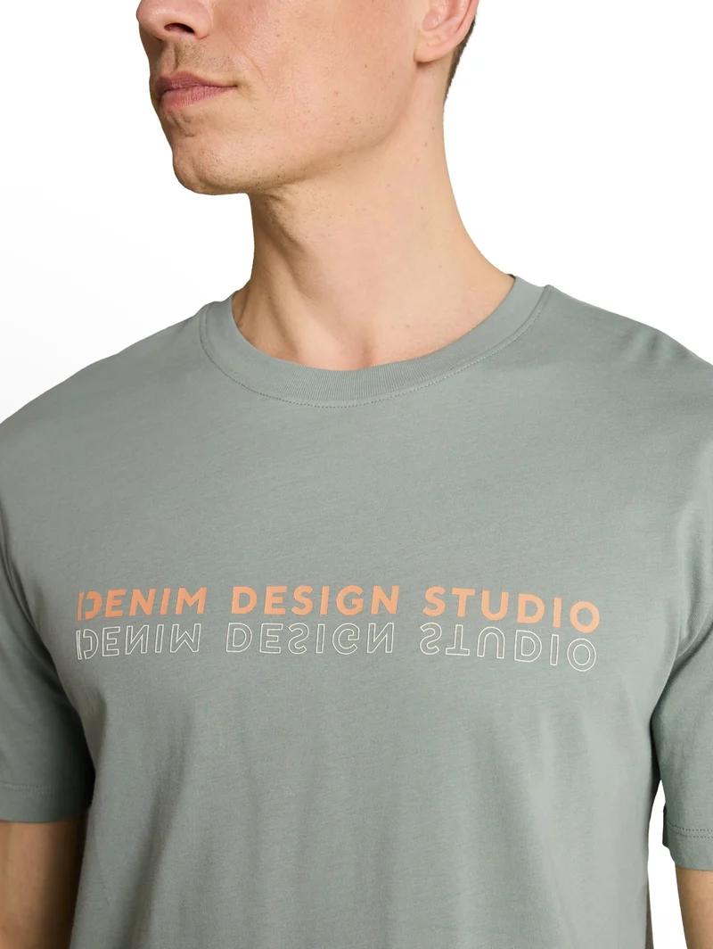 printed t-shirt, green mist