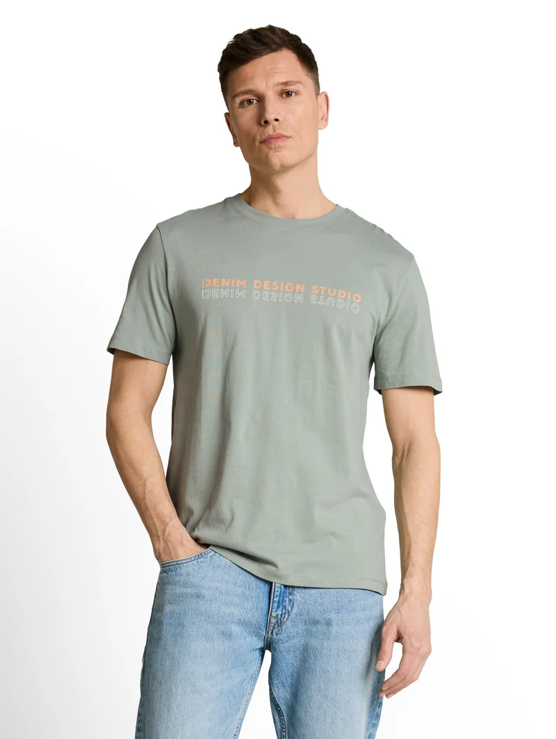 printed t-shirt, green mist