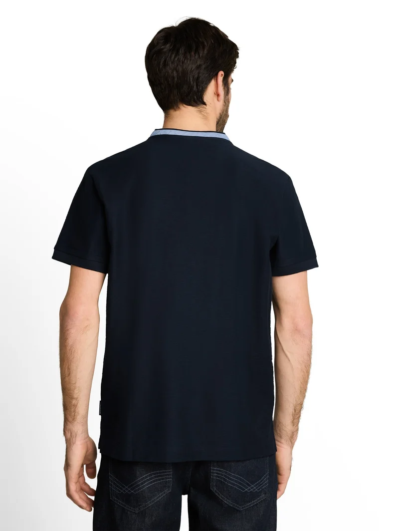 structured polo, sky captain blue