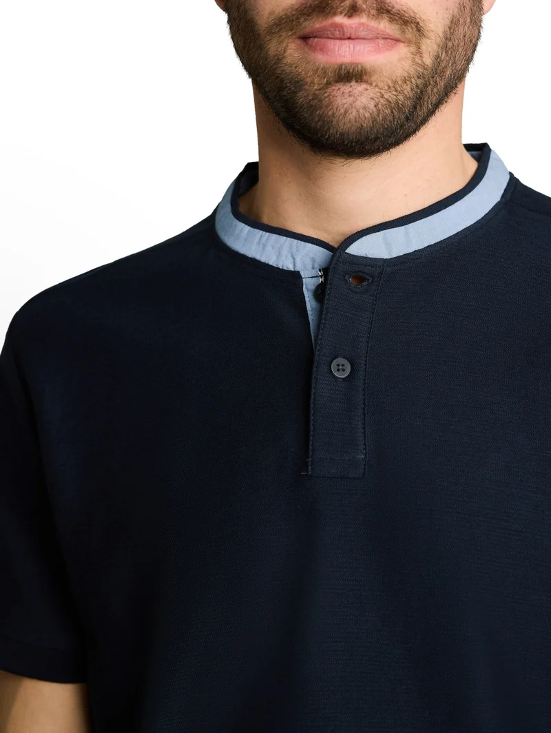 structured polo, sky captain blue