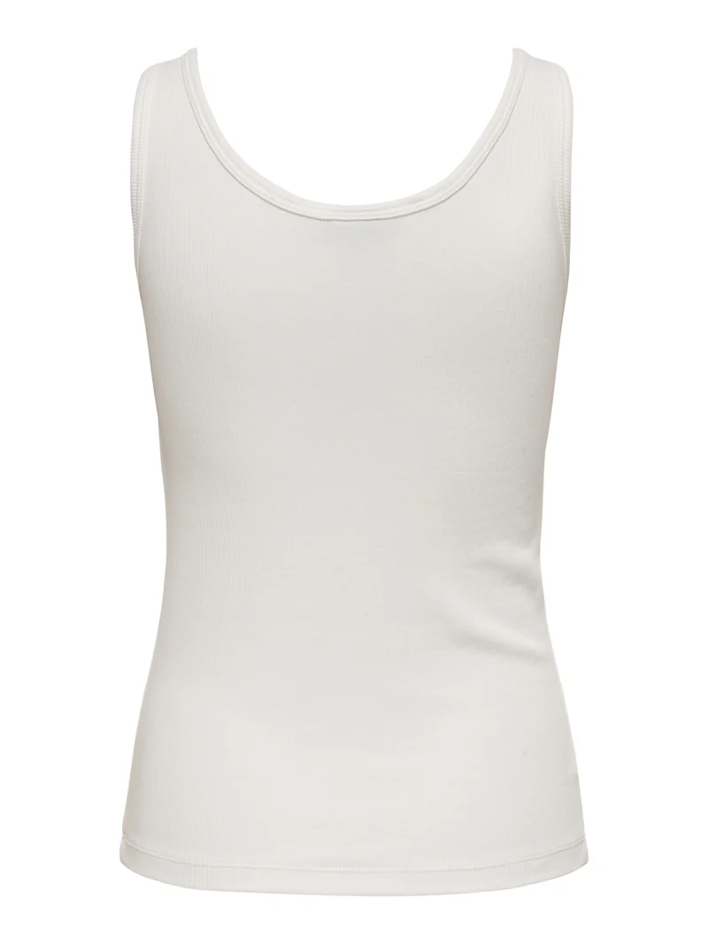 JDYLUCKY S/L O NECK TOP JRS DIA, Cloud Dancer