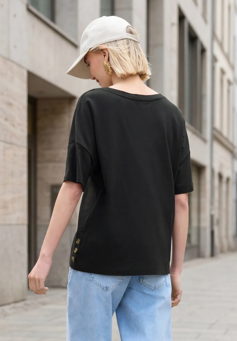 LTD QR_Studio_basic short shir, Black