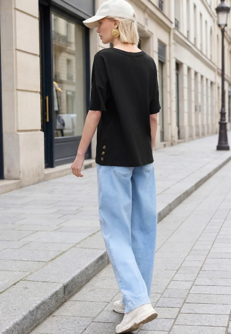LTD QR_Studio_basic short shir, Black