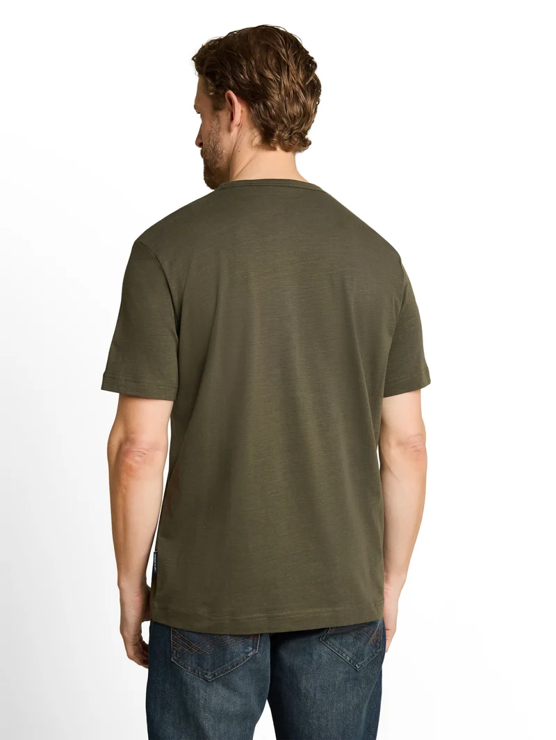 printed t-shirt, deep leaf green