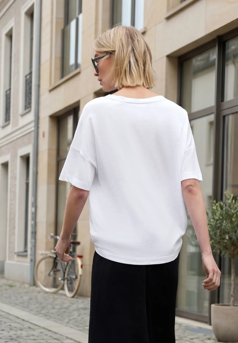 LTD QR_Studio_basic short shir, White