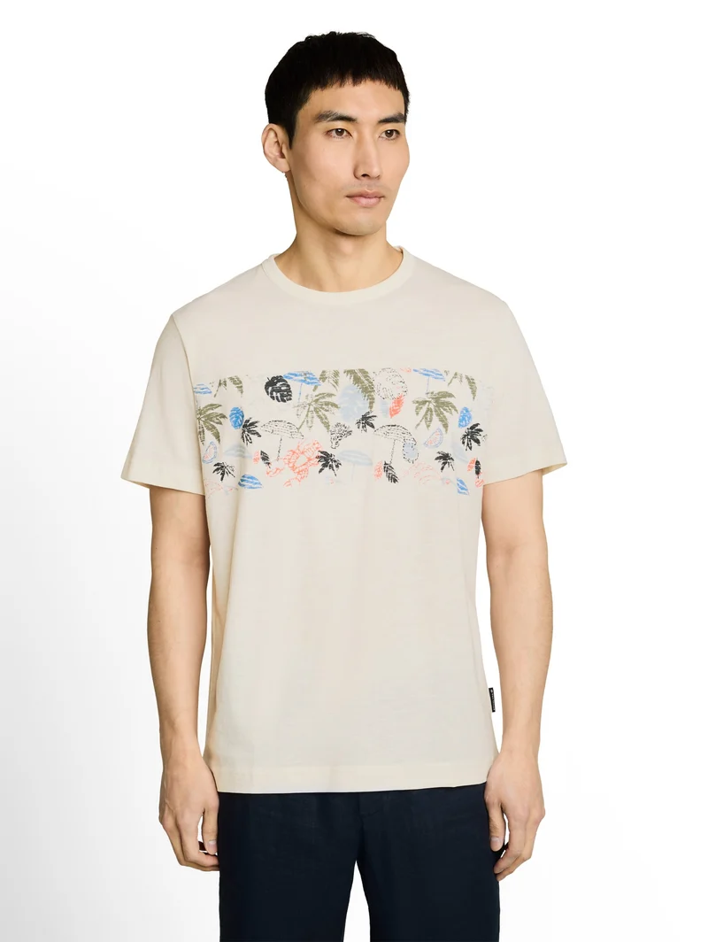 printed t-shirt, Gardenia White