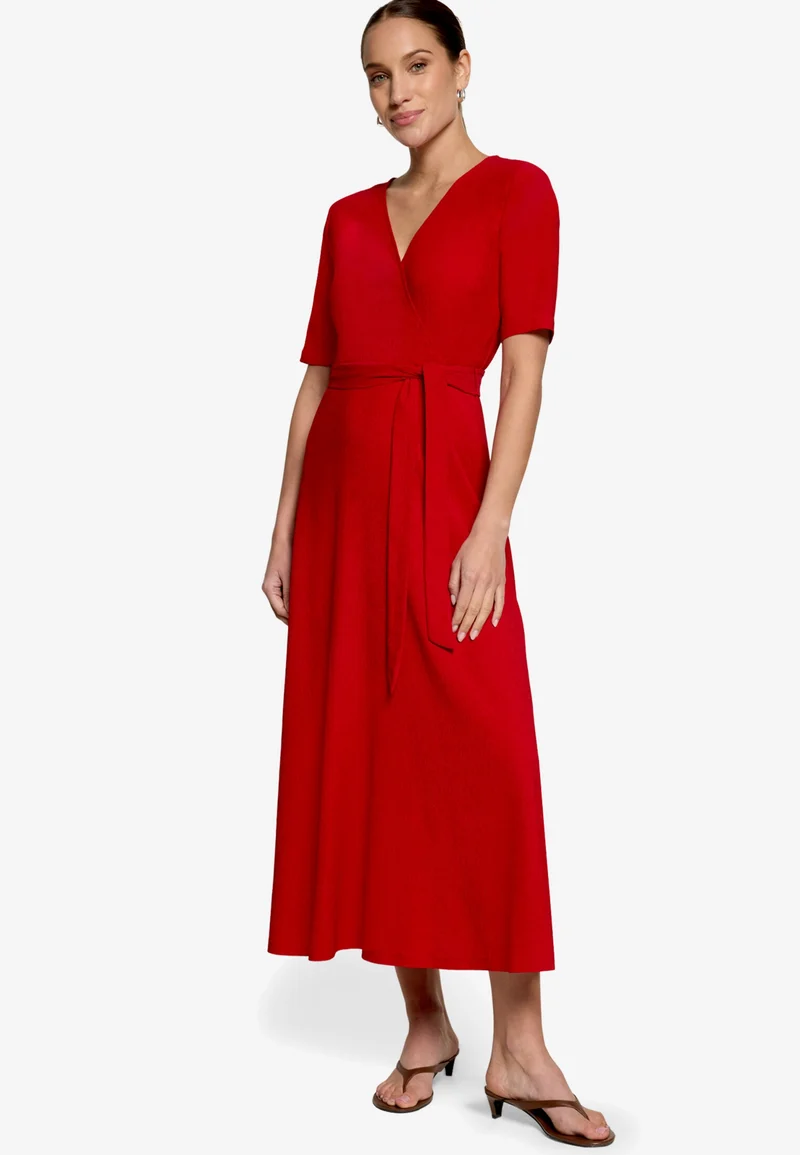 Kleid Lang 1/2 Arm, Candy Red