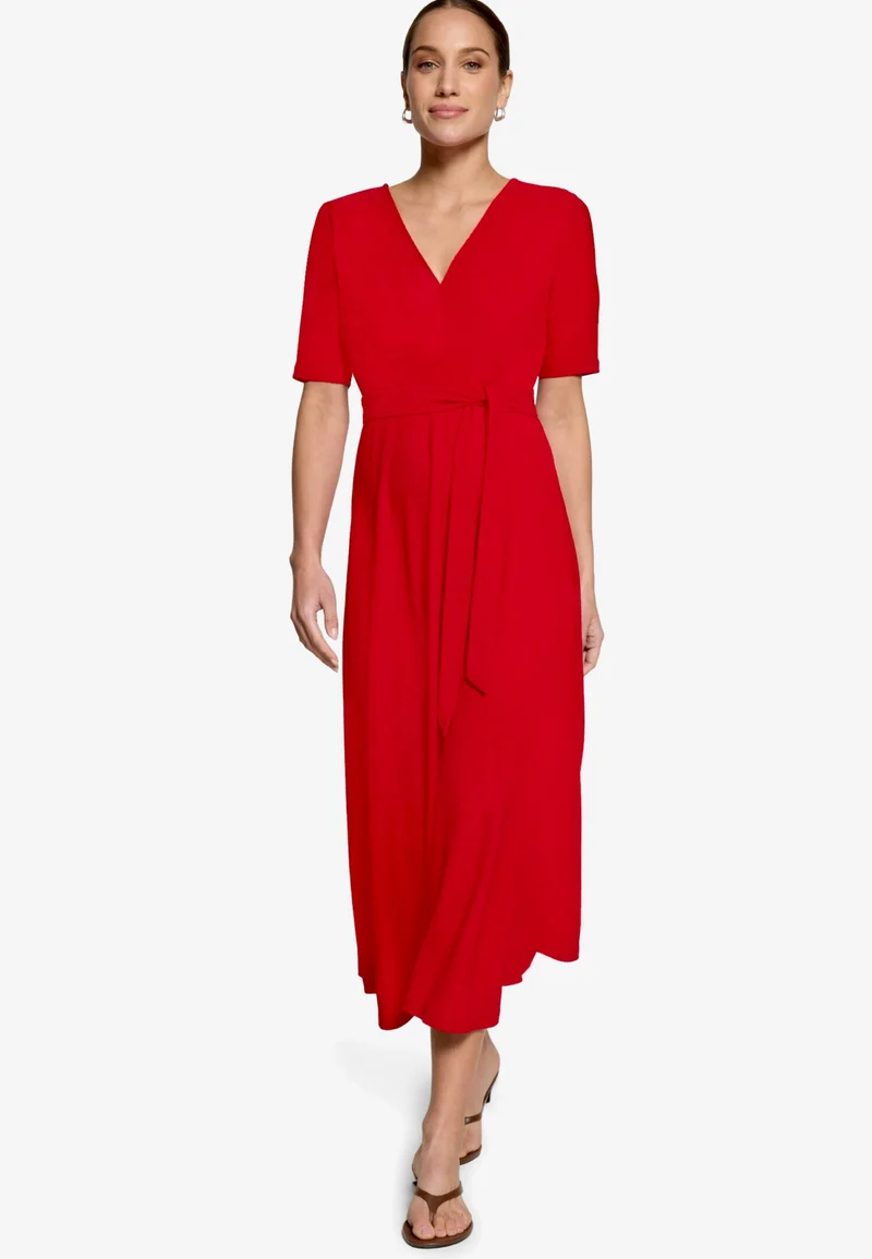 Kleid Lang 1/2 Arm, Candy Red