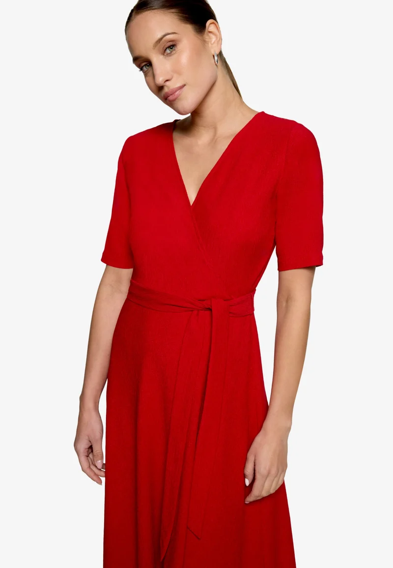 Kleid Lang 1/2 Arm, Candy Red