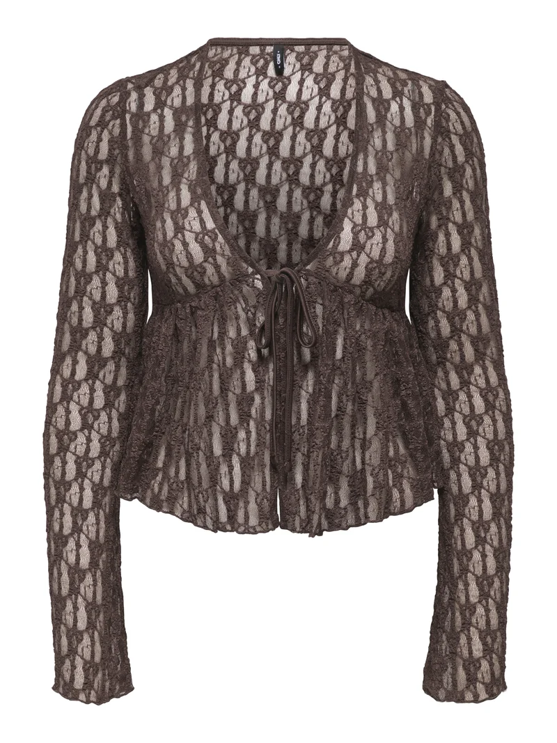 ONLAYA LACE CARDGIAN JRS NOOS, Chocolate Martini