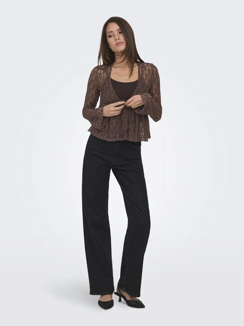ONLAYA LACE CARDGIAN JRS NOOS, Chocolate Martini