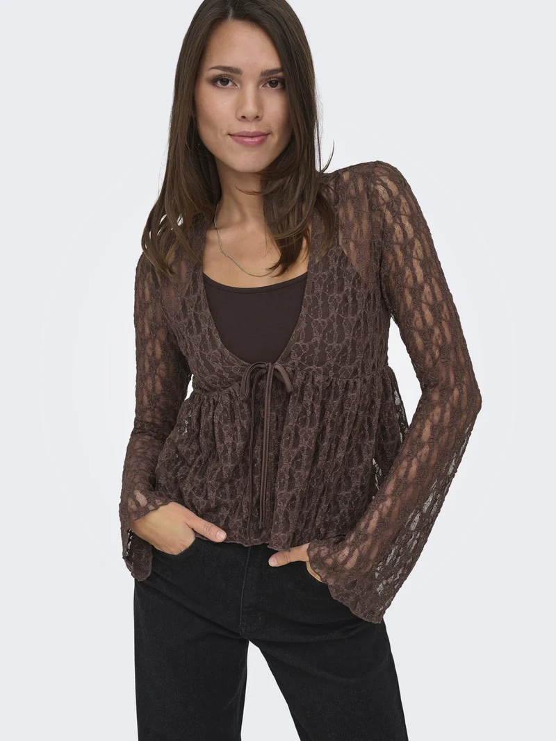 ONLAYA LACE CARDGIAN JRS NOOS, Chocolate Martini