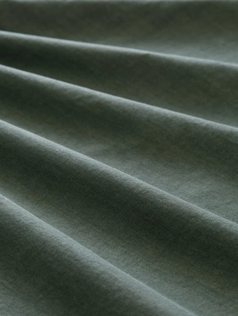 printed garment dye serafino, deep leaf green