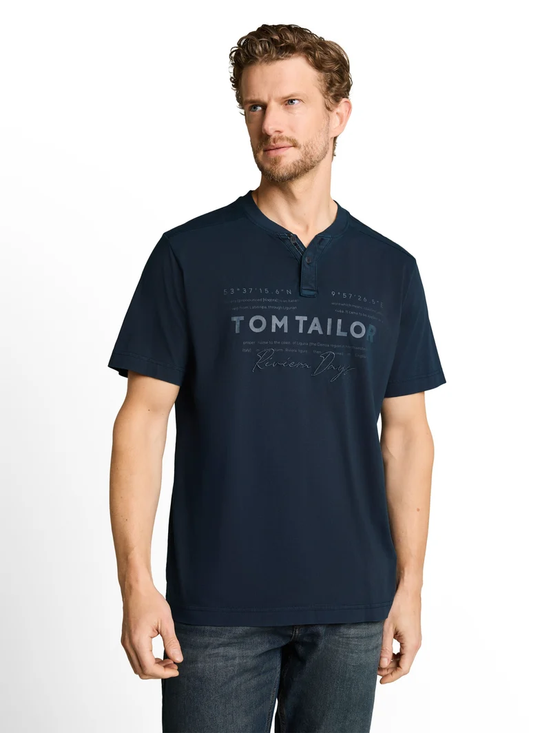 printed garment dye serafino, sky captain blue