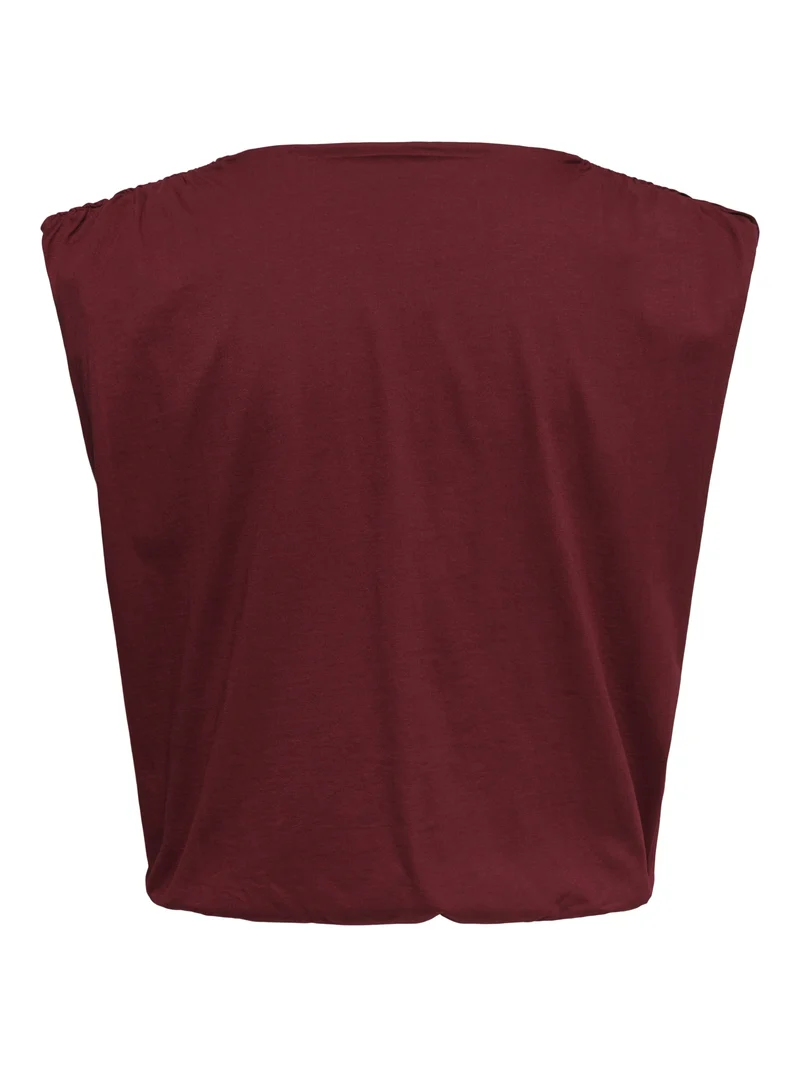 JDYMARA S/L BUBBLE TOP JRS, Rhubarb