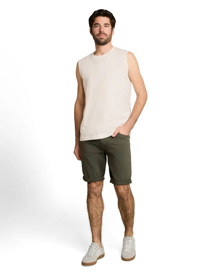 tanktop with embro, Gardenia White