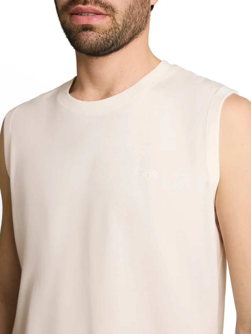 tanktop with embro, Gardenia White