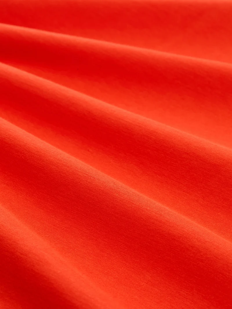 printed t-shirt, orange red