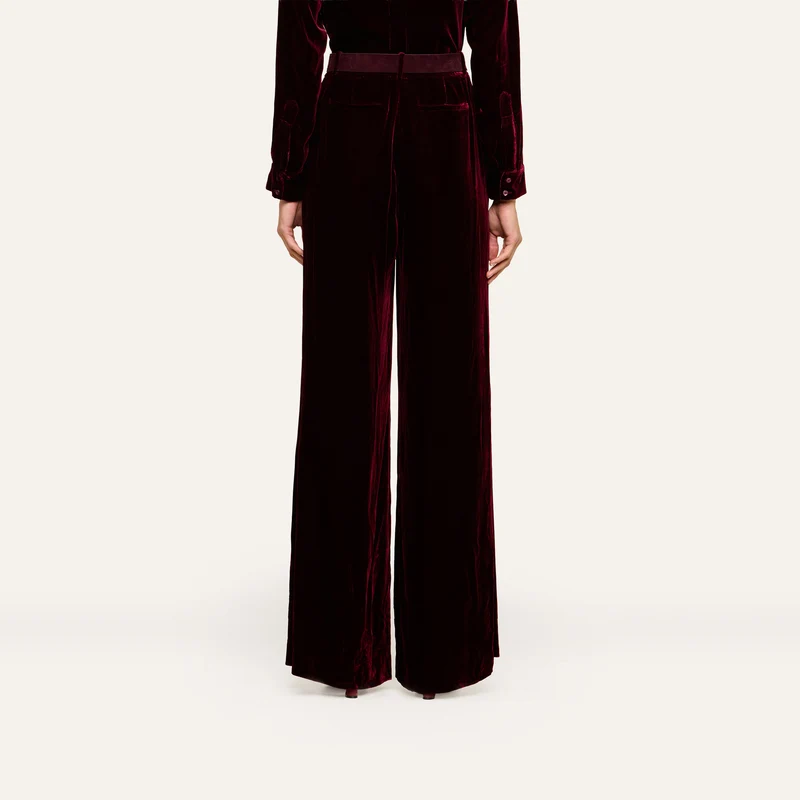 Pilar Velvet Wide-Leg Pant