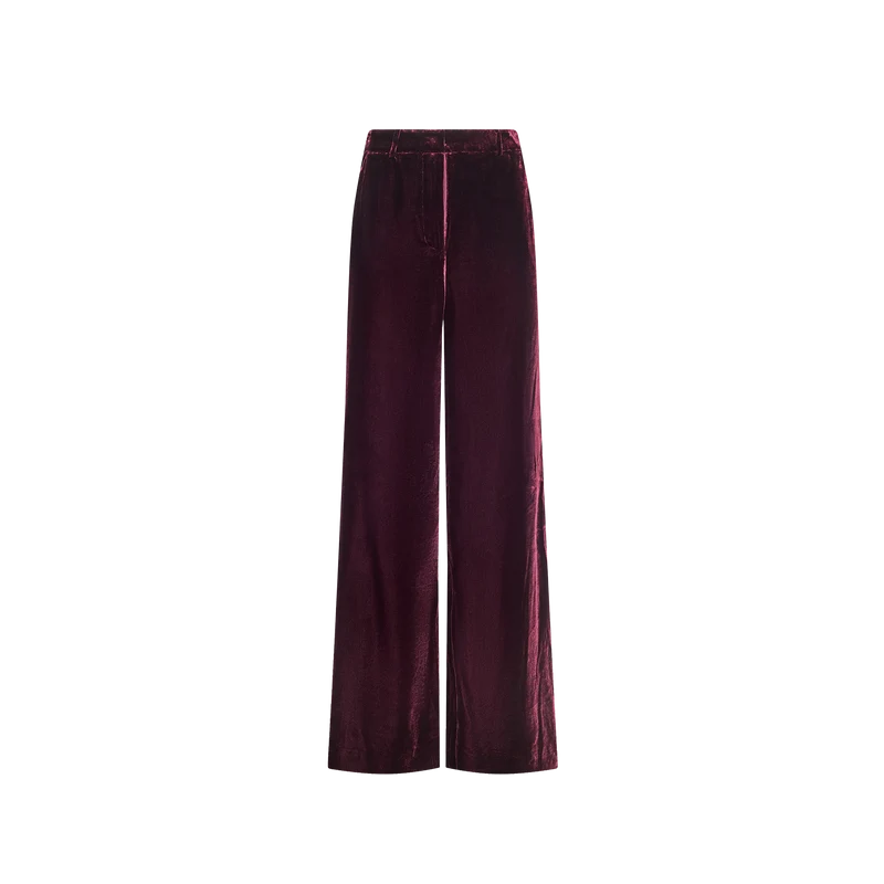Pilar Velvet Wide-Leg Pant
