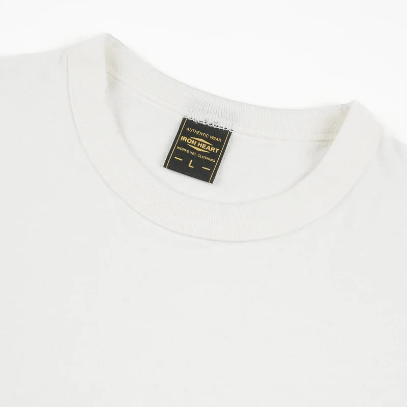 IHT-1610-WHT 6,5 oz. Loopwheel Crew Neck T-Shirt Weiß