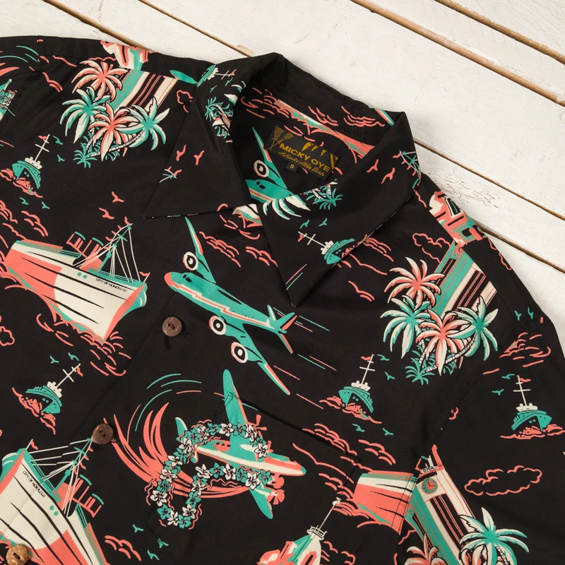 Airways Hawaii Hemd Schwarz