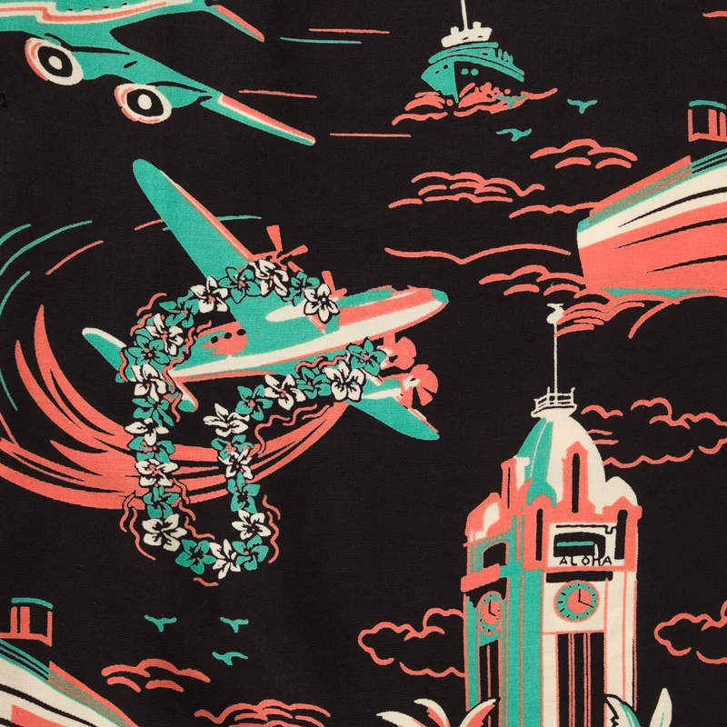 Airways Hawaii Hemd Schwarz