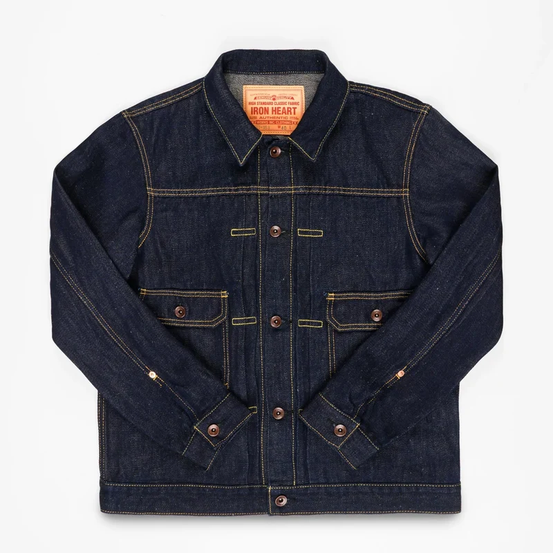 IHJ-163-IND 14 oz. Cotton/Linen Denim Type II Jacket Indigo