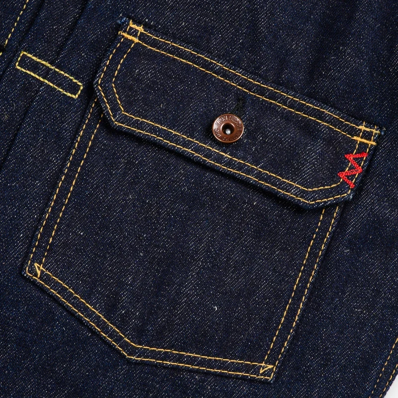IHJ-163-IND 14 oz. Cotton/Linen Denim Type II Jacket Indigo