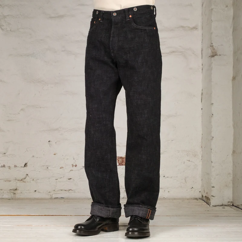 Ultra Slubby 15 oz. Heritage Jeans Hand Dye Schwarz