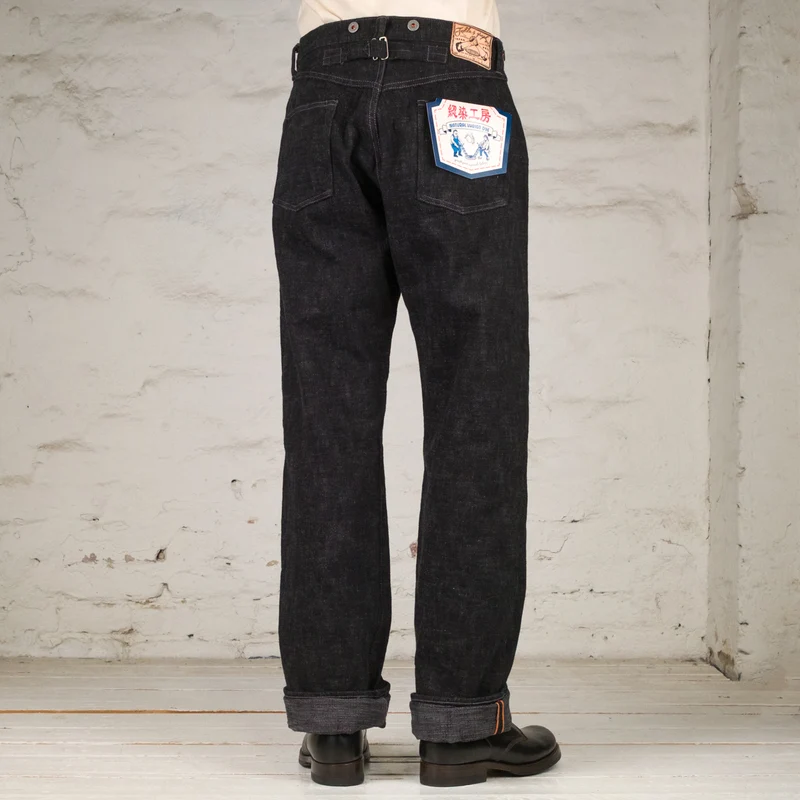 Ultra Slubby 15 oz. Heritage Jeans Hand Dye Schwarz