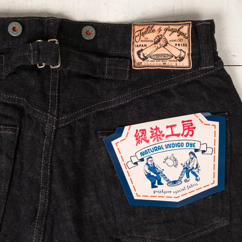 Ultra Slubby 15 oz. Heritage Jeans Hand Dye Schwarz