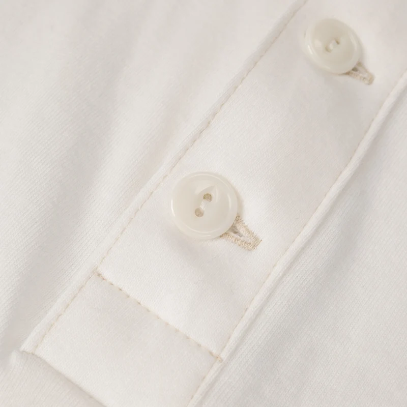 Henley Neck Pack T-Shirt Weiß