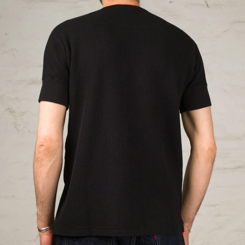 Railroad Knit Short Sleeve Amish Underwear Black