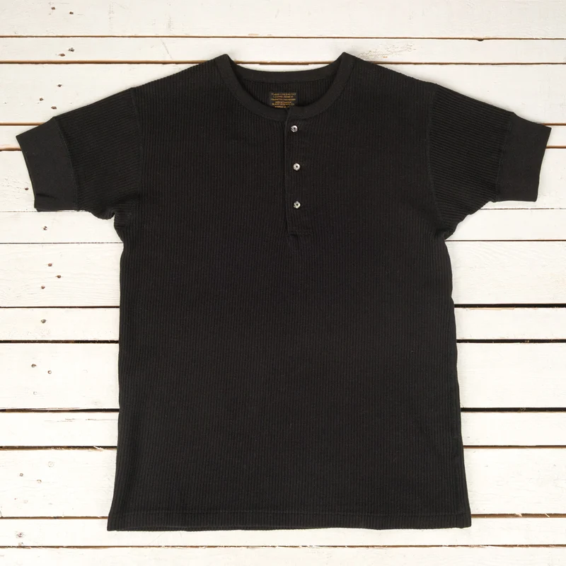 Railroad Knit Short Sleeve Amish Underwear Black