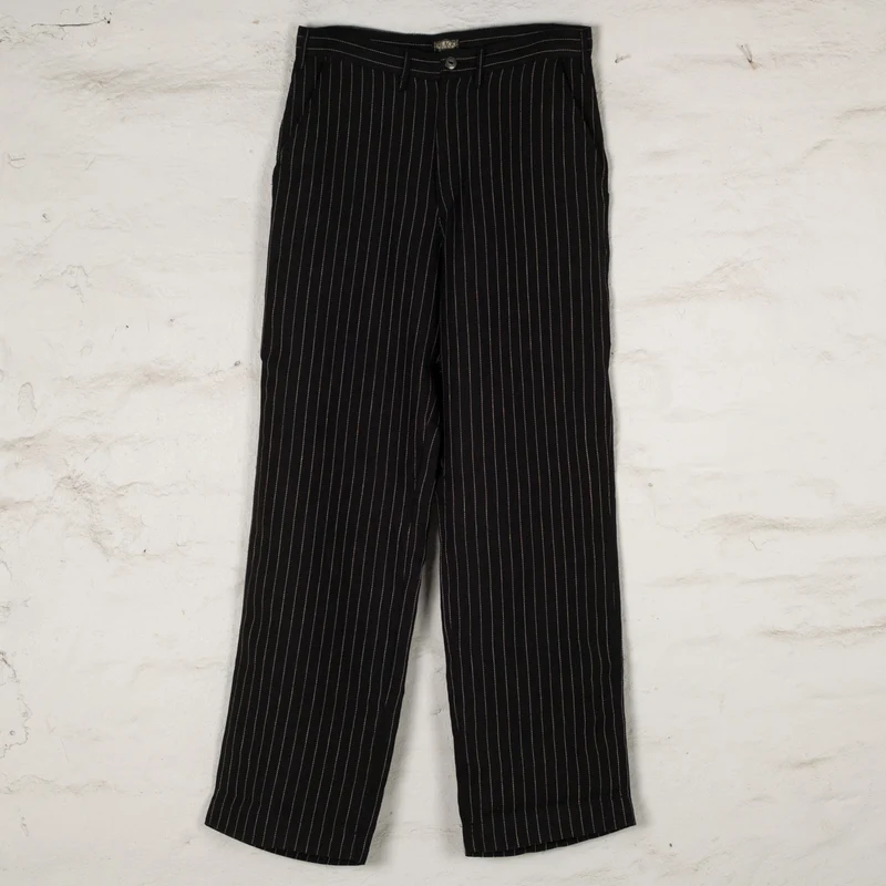 GIGORO Adjustable Waist Trousers Rain Stripe Black
