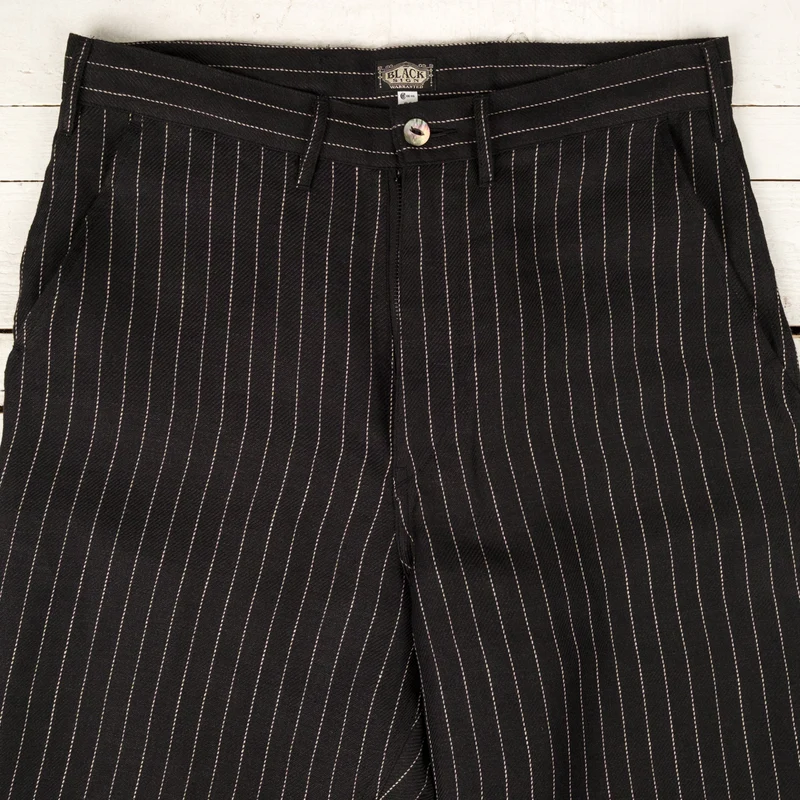 GIGORO Adjustable Waist Trousers Rain Stripe Black