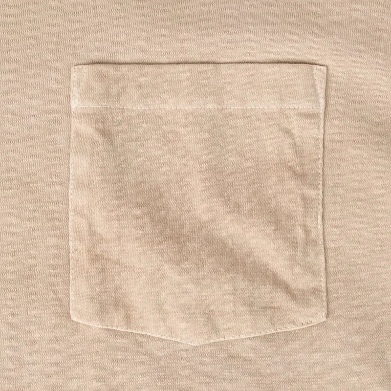 Pigment Dye Pocket T-Shirt Beige