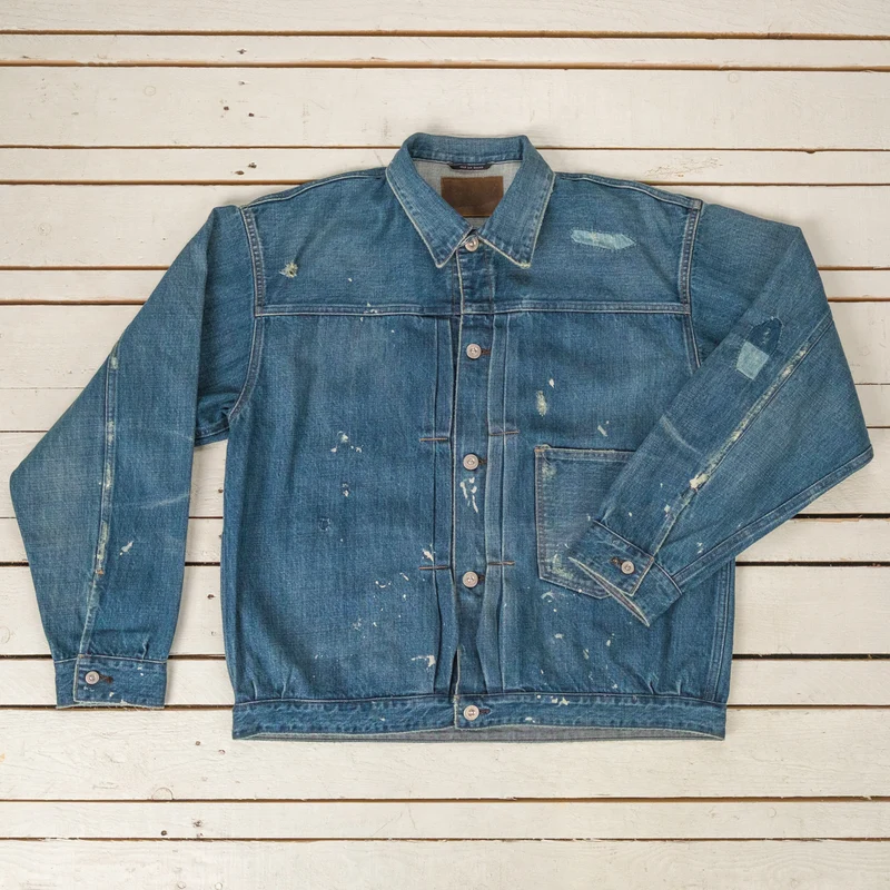 One Pocket Jeans Jacket Scar Face & Paint