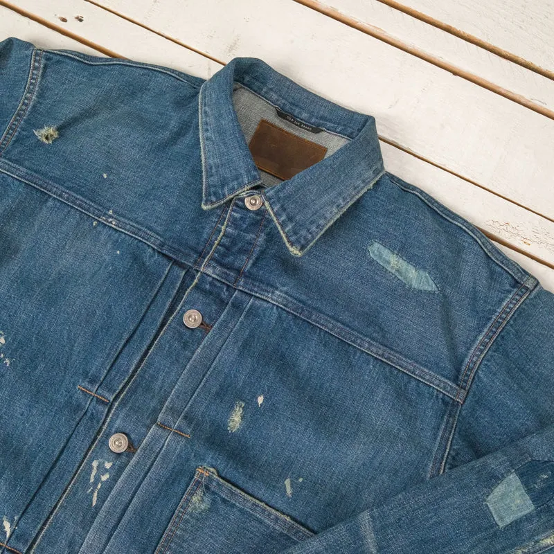 One Pocket Jeans Jacket Scar Face & Paint