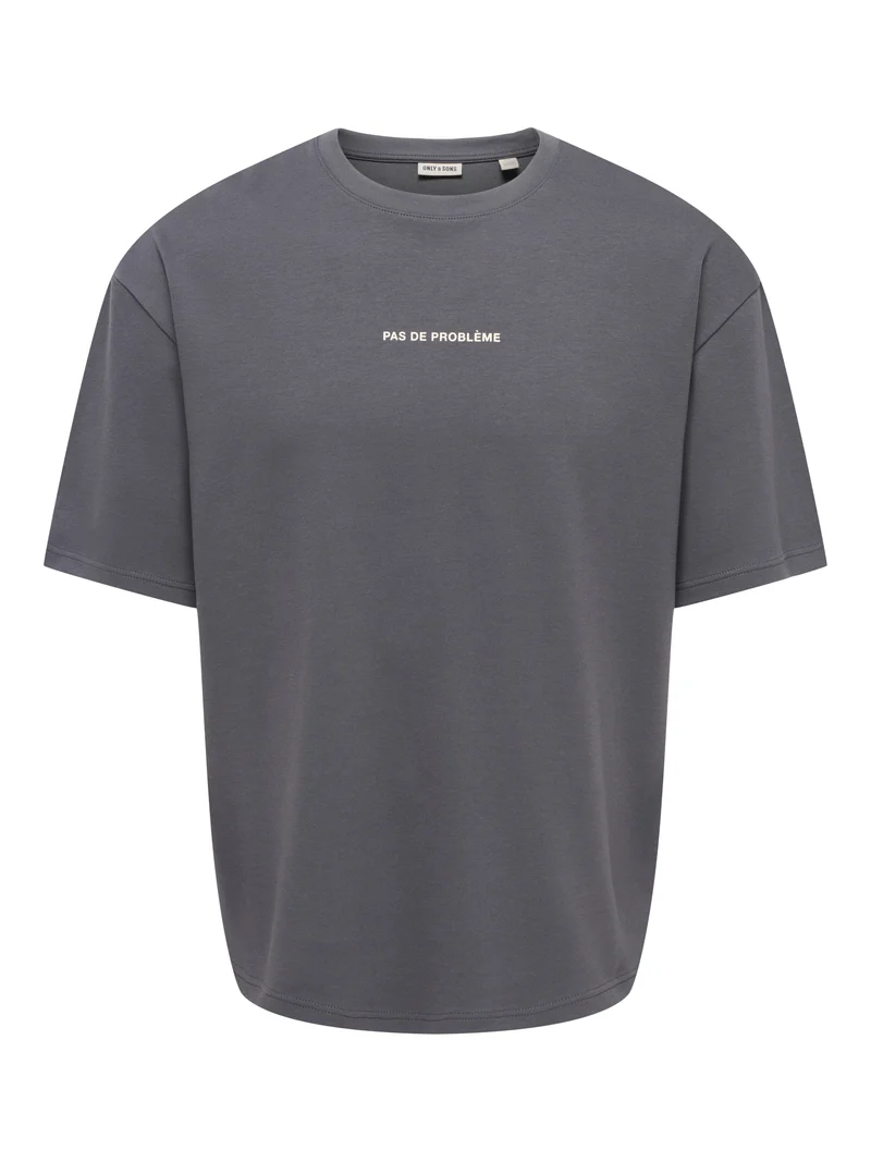 ONSCASPIAN AIRFLEX BLNK SPACE BXY T, Grey Pinstripe/PAS DE PROBLEME
