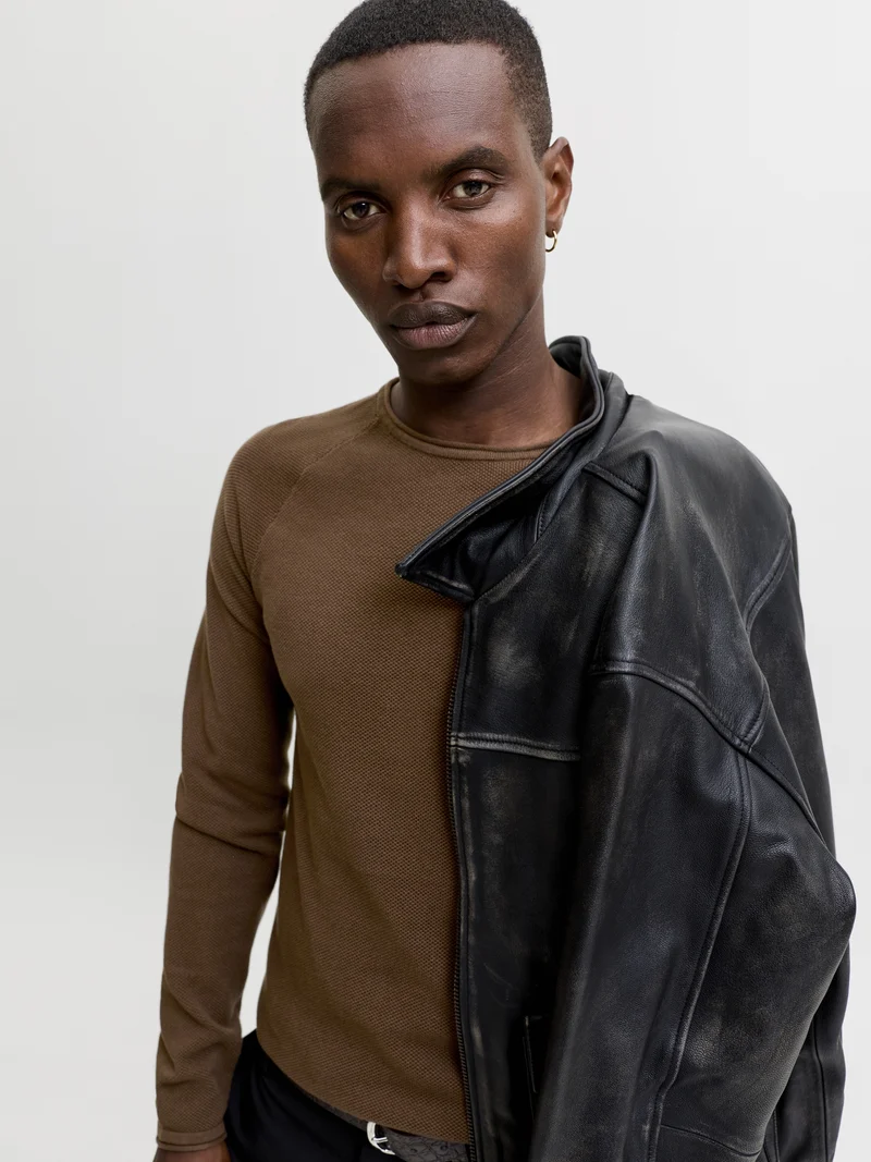 JJEHILL KNIT CREW NECK NOOS, Cocoa