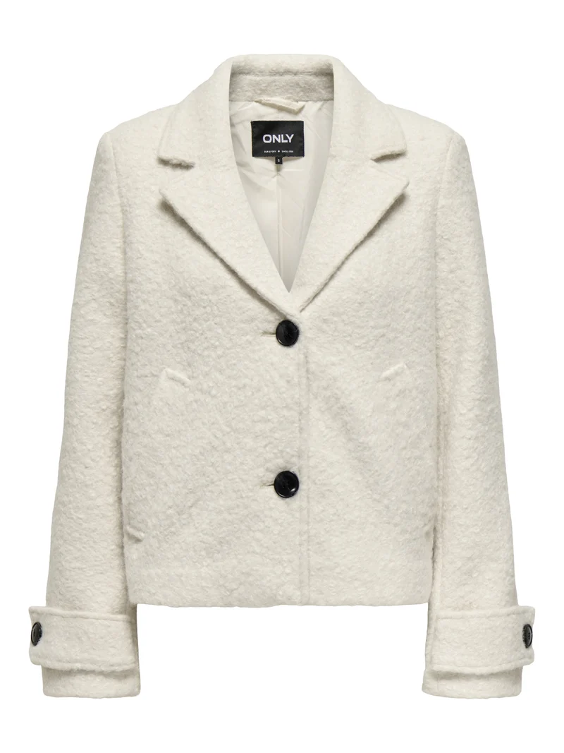 ONLVALERIA BOUCLE SHORT COAT OTW, Pumice Stone