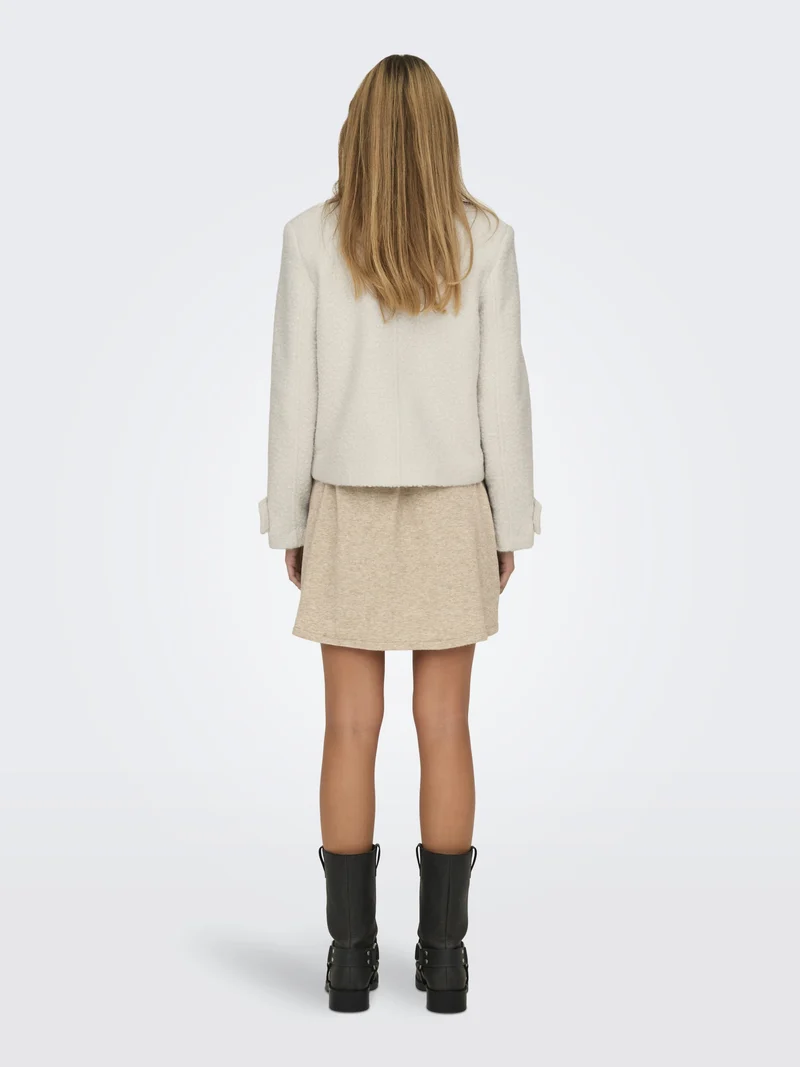 ONLVALERIA BOUCLE SHORT COAT OTW, Pumice Stone