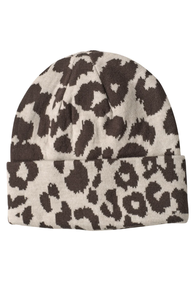 OP_Beanie_Leo Fine Knit Set, auburn brown