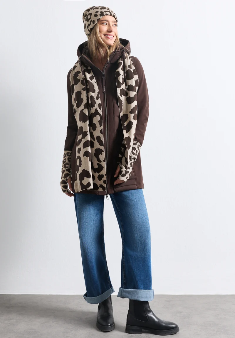 OP_Beanie_Leo Fine Knit Set, auburn brown
