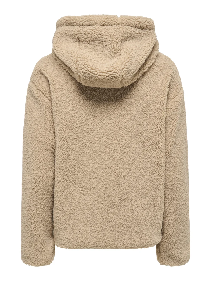 ONLASPEN HOOD TEDDY JACKET CC OTW, Cuban Sand